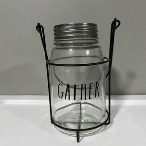 RAE DUNN “ GATHER “ Glass Lantern
